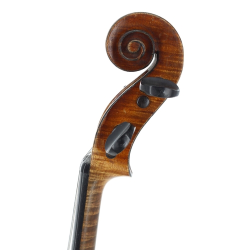 2410 - Good French violin labelled R.M.B., Boosey & Hawkes, Ltd., 295 Regent Street, London, W.1, no. 1... 