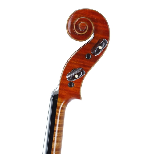 2415 - Good modern Italian violin by and labelled Aldo Zani-Fece-Cesena, 1974 and signed by the maker on th... 