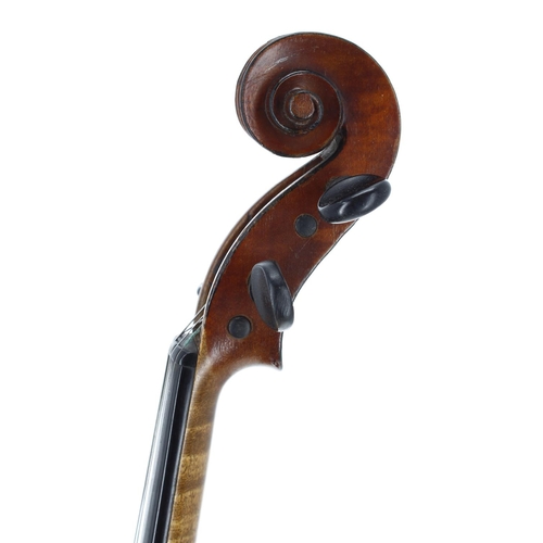 2429 - Early 20th century violin labelled Ruggielli, 14 1/8