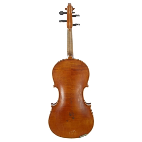 2432 - Early 20th century violin, 14 1/8