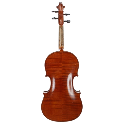 2438 - Good French violin labelled Thomas Craig, Aberdeen, Established 1878, Artist Model, Oil Varnished Vi... 