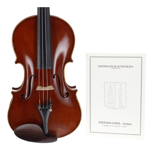 2441 - Fine modern Italian violin by and labelled Stefano Conia, Fatto in Cremona, Anno 2010; also signed S... 