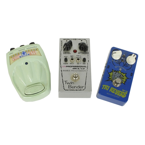 1138 - Ramble FX Unprofessional MKII Twin Bender guitar pedal; together with a Biyang Baby Boom RV-10 Tri-r... 