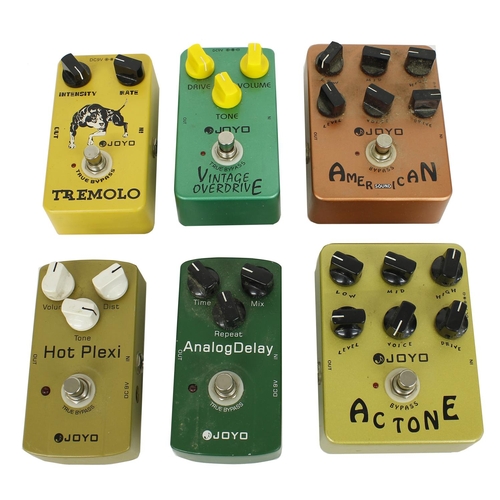 1139 - Six Joyo guitar pedals to include an Actone, American Sound, Analog Delay, Hot Plexi, Vintage Overdr... 