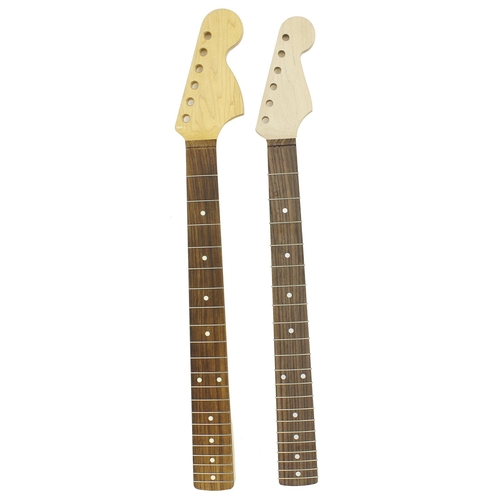 1338 - Two Fender Licensed Allparts S Type guitar necks, one with bound rosewood board (2)