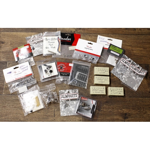 1344 - Large selection of guitar screws, strap buttons and other miscellaneous metal guitar parts... 