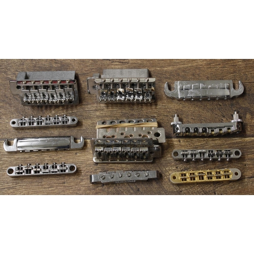 1348 - Good selection of guitar bridges to include Wilkinson trem blocks, Les Paul type stop bars and bridg... 