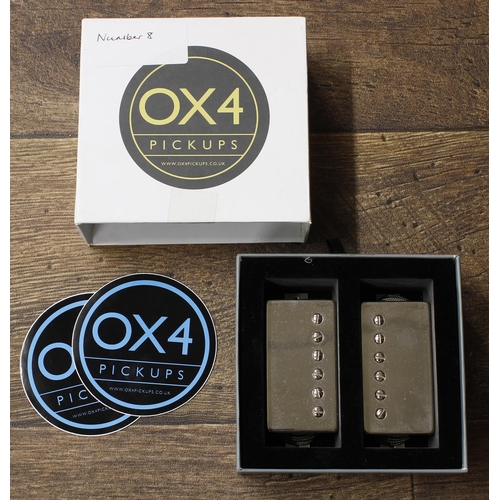 1364 - Pair of OX4 humbucker guitar pickups, boxed