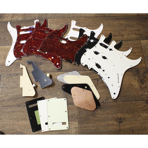 1318 - Selection of Stratocaster and Les Paul guitar scratchplate and cavity covers