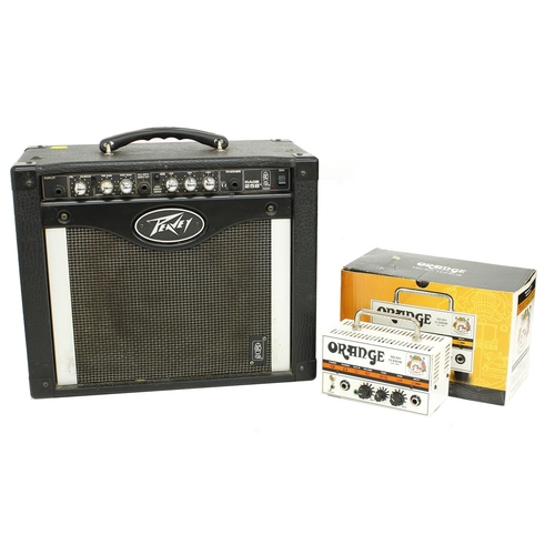 931 - Orange Micro Terror guitar amplifier, boxed (missing PSU); together with a Peavey Rage 258 guitar am... 