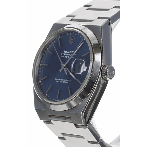 18 - Rolex Oysterquartz Datejust stainless steel gentleman's wristwatch, reference no. 17000, serial no. ... 