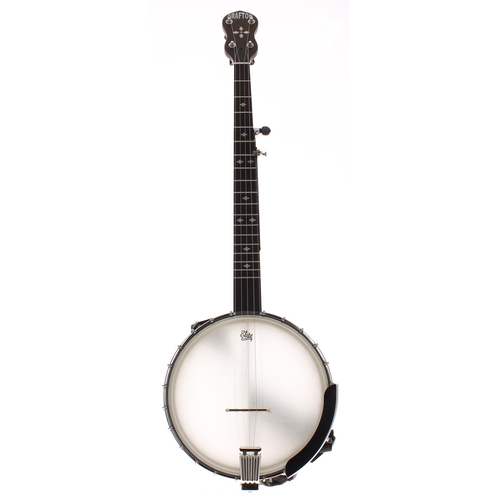 1561 - Modern Grafton left-handed five string open back banjo, with 11