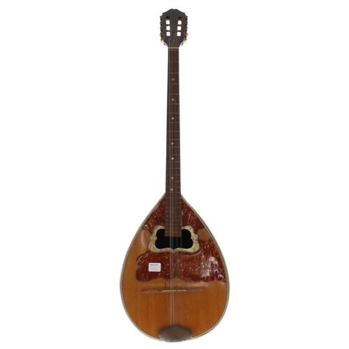 1612 - Large dulcimer, the sound board painted with fruiting vines and pierced with two apple shaped sound ... 