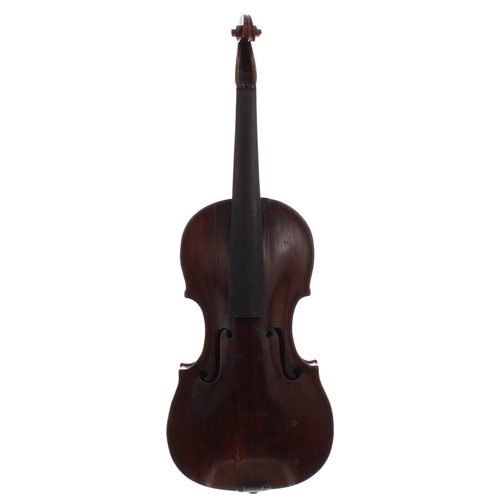 2061 - Old petite viola; also two full size violins all in need of restoration (3)