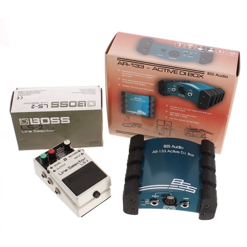 1065 - Boss LS-2 Line Selector guitar pedal; together with a BSS Audio AR-133-Active DI box, boxed (2)*Plea... 