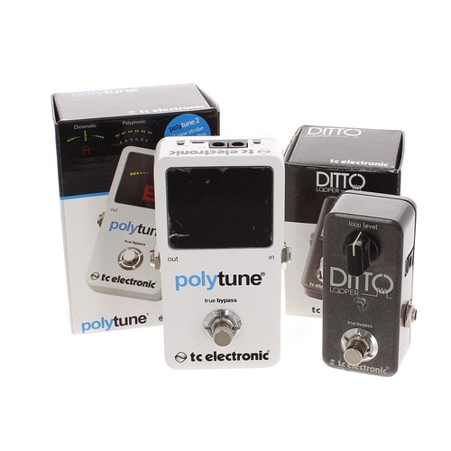 1172 - TC Electronic Polytune guitar pedal, boxed; together with a TC Electronic Ditto Looper guitar pedal,... 