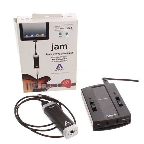 1173 - Apogee Jam iPhone/iPad guitar interface; together with a Roland Duo Capture interface (2)*Please not... 