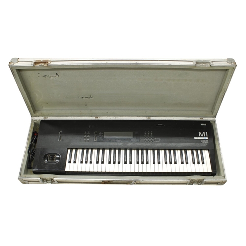 3157 - Korg M1 music station synthesizer keyboard, within heavy duty flight case*Please note: Gardiner Houl... 