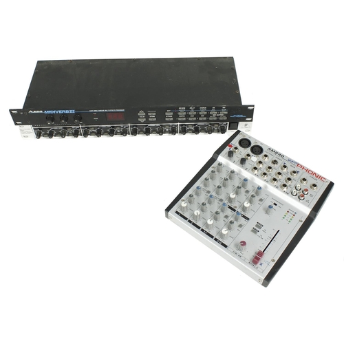 3160 - Alesis Midiverb III rack unit; together with a Behringer Multicom Pro rack unit and a Phonic AM240 m... 