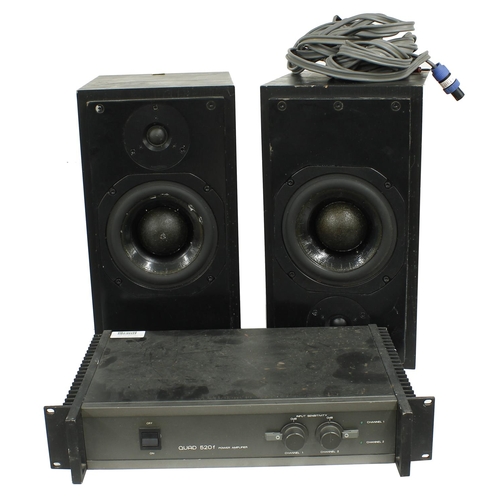 3176 - Pair of ATC SCM20 reference monitor speakers; together with a Quad 520F power amplifier and associat... 