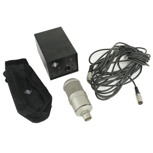 3177 - Neumann M147 tube microphone, made in Germany, with original pouch, power supply and lead*Please not... 