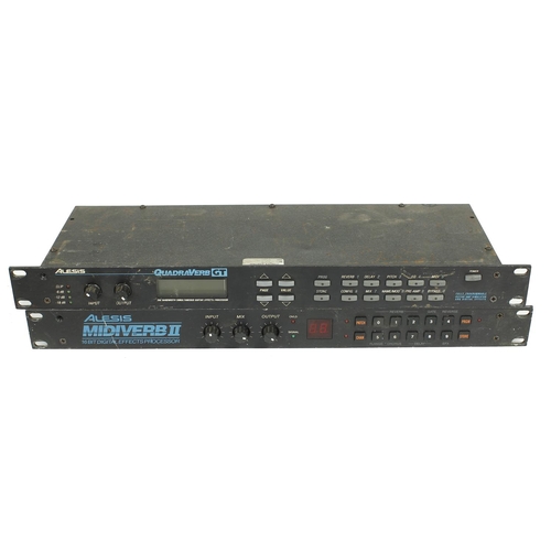 3179 - Alesis Quadraverb GT rack unit; together with an Alesis Midiverb II digital effects processor rack u... 