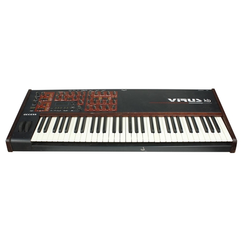 3195 - Access Virus KB synthesizer keyboard (at fault); together with an Ultimate dual keyboard stand*Pleas... 