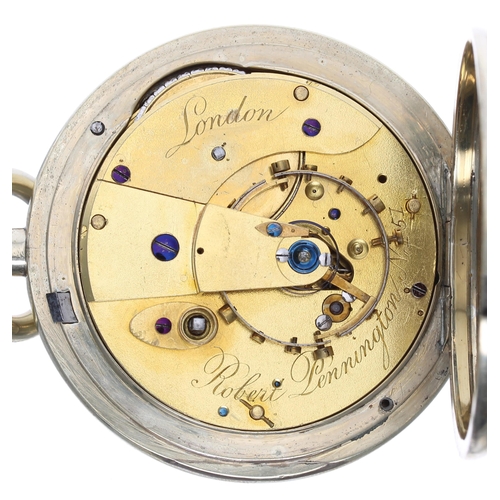 624 - Early 19th century English pocket chronometer signed Robert Pennington, London, no. 151, the fusee m... 