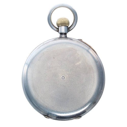 626 - Victorian silver lever hunter pocket watch by Dent, London, London 1891, gilt three quarter plate mo... 