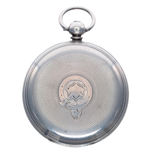 731 - Victorian silver fusee rack lever pocket watch, London 1854, the movement signed Jas Bennett, Norwic... 