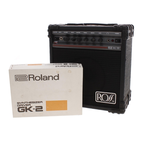 1066 - Roland GK-2 midi pickup fitted upon a modified 1960s Teisco, with original GK-2 box and papers; toge... 