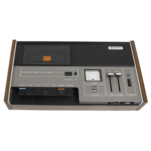 3196 - Sony TC127 Stereo Cassette recorder*Please note: Gardiner Houlgate do not guarantee the full working... 