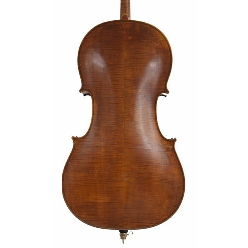 2516 - French violoncello in need of restoration by Francois Barzoni fecit-anno 1909, Manufacture Speciale ... 