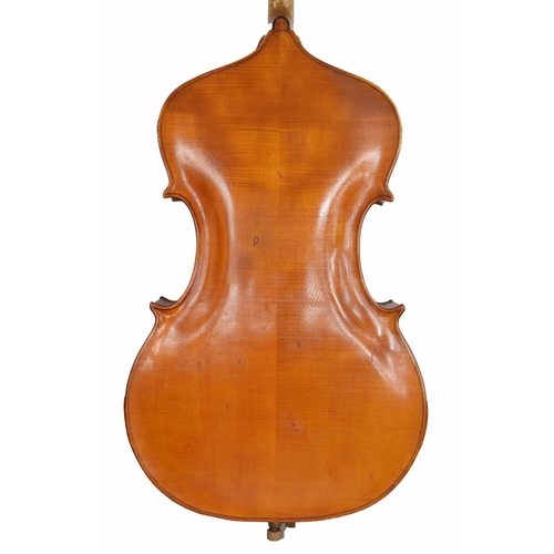 2521 - Good modern English double bass by and labelled Made by John Bedingfield, Westcliff on Sea, 1988, no... 