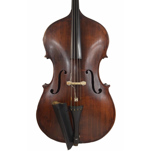 2522 - Good late 19th century German double bass, length of back 44