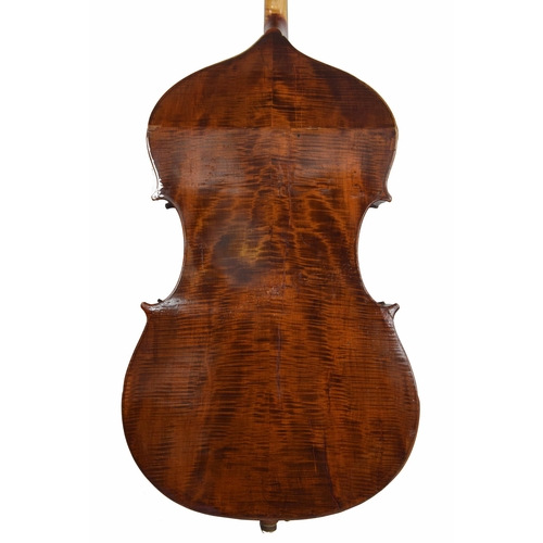 2522 - Good late 19th century German double bass, length of back 44