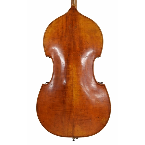 2523 - Good French Mirecourt double bass probably from the Charotte family's workshop, with all the brass m... 