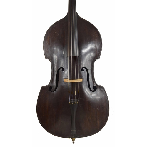 2524 - Good 19th century Mirecourt double bass probably by a member of the Jacquet family, French Gamba Mod... 