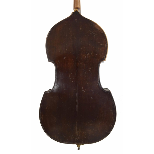 2524 - Good 19th century Mirecourt double bass probably by a member of the Jacquet family, French Gamba Mod... 