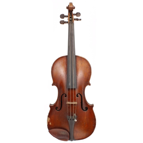 2063 - Late 19th century violin labelled Jacobus Stainer..., 14 1/16