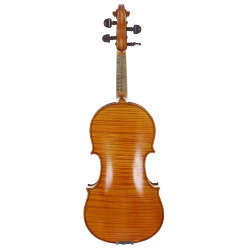 2450 - French seven-eighth size violin labelled Buthod, Luthier, Eleve du St. Vuillaume á, Paris, the one p... 