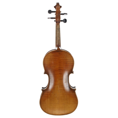 2455 - Good Dresden violin circa 1890, 14 1/8