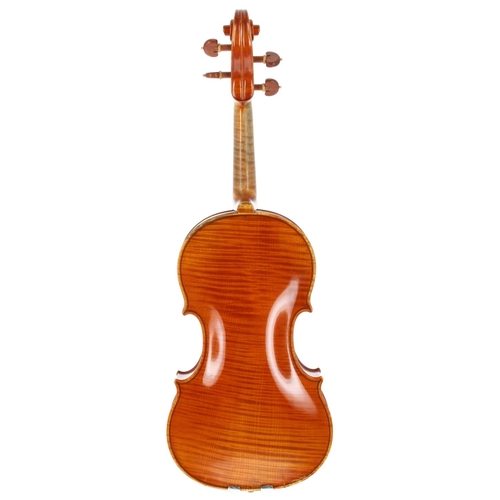 2458 - Good violin labelled and certified by Posudek (Hudebni Nastroj) to be the work of Otokar F. Spidlen,... 