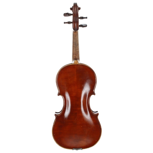 2459 - Rare American violin labelled Probably by E.O.Berg, Fecit Anno 1932, 14 1/8