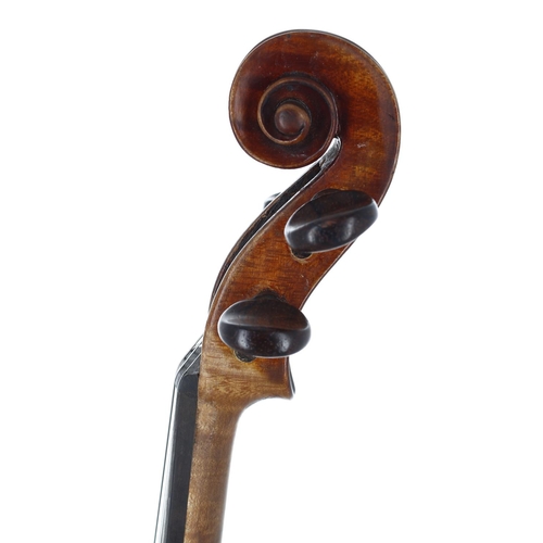 2459 - Rare American violin labelled Probably by E.O.Berg, Fecit Anno 1932, 14 1/8