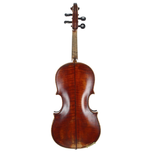 2460 - Late 19th century English violin, 14 5/16