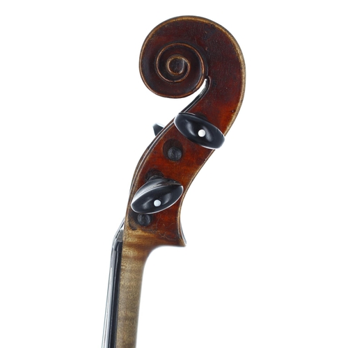 2460 - Late 19th century English violin, 14 5/16