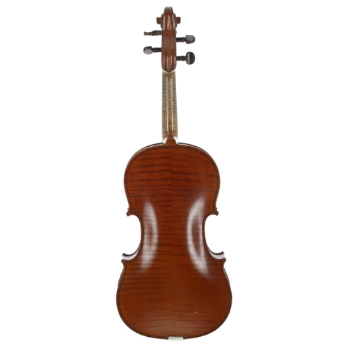 2461 - French three-quarter size violin labelled Francois Barzoni fecit-anno 1903, Manufacture Speciale de ... 