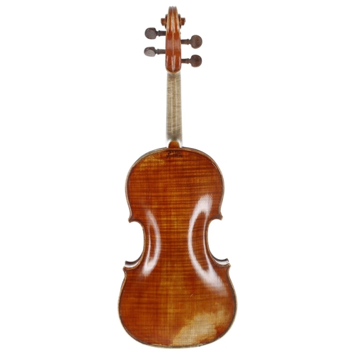 2468 - Good violin labelled Cav Rossi Giuseppe, da Cittadella (Padova), Fece in Roma, Anno 1929; also signe... 