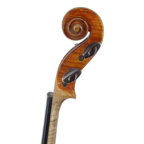 2468 - Good violin labelled Cav Rossi Giuseppe, da Cittadella (Padova), Fece in Roma, Anno 1929; also signe... 